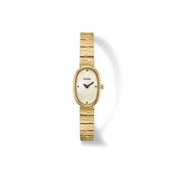 BREDA Accessories - BREDA Jane 18mm Oval Gold Mother of Pearl Watch